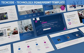 网络科技演示PPT模板 Techcode – Technology Powerpoint Template