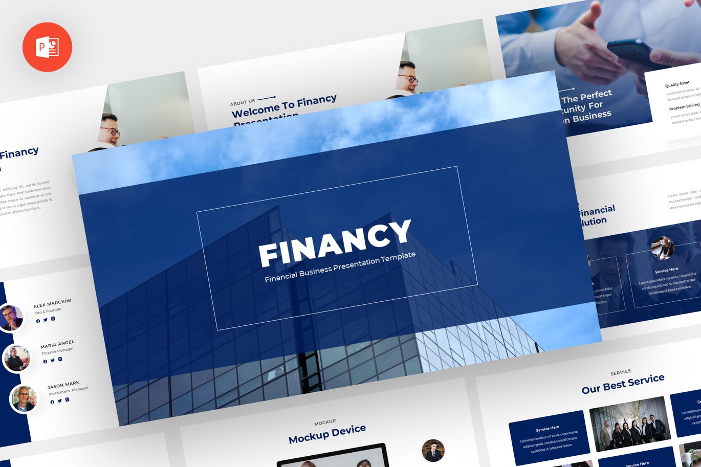 金融财务PPT模板 Financy – Financial Powerpoint Template 幻灯图表 第1张