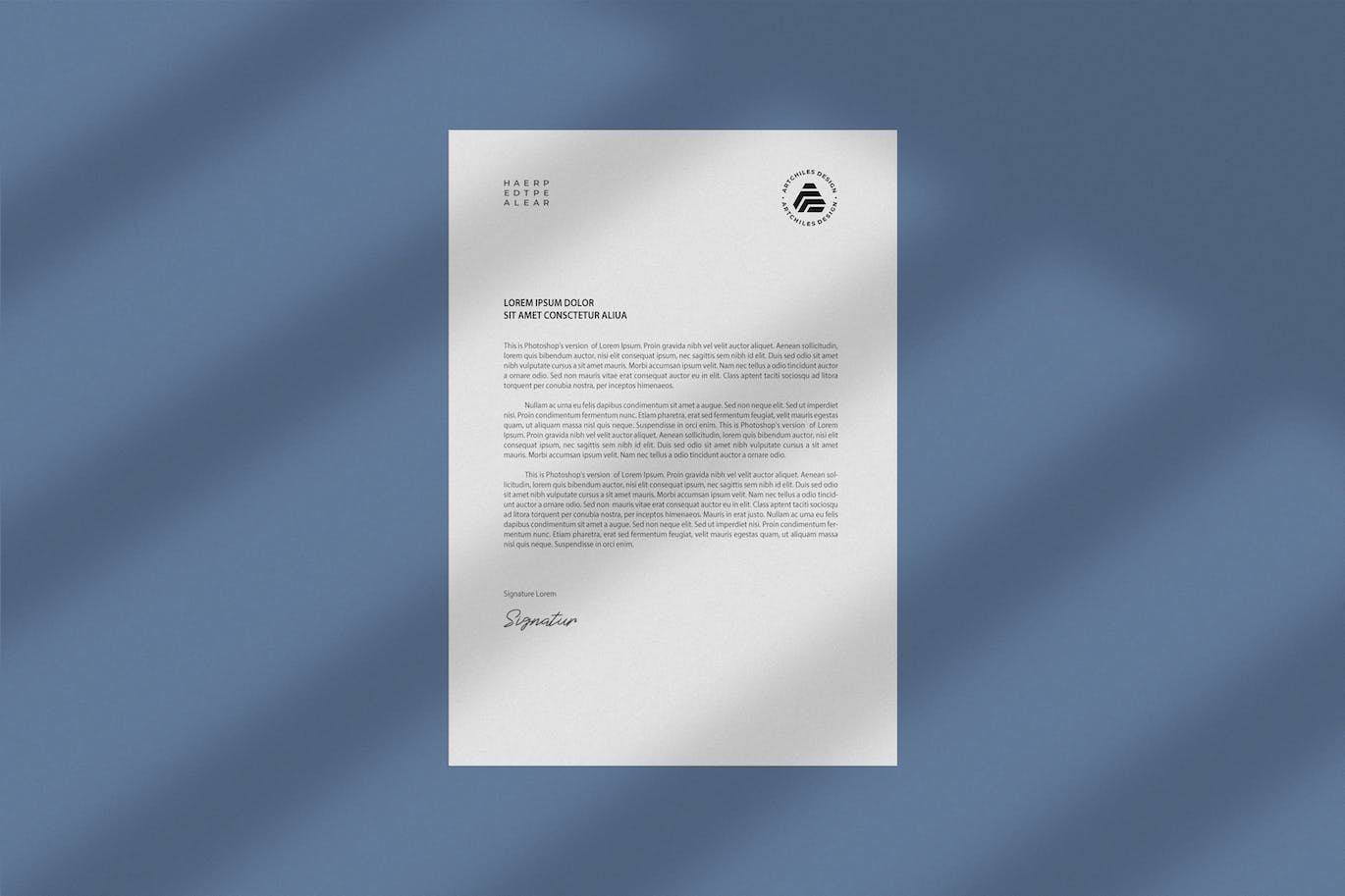 A4信纸文件纸设计样机 Letter Mockup 样机素材 第1张