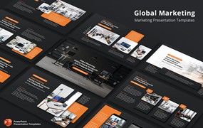 全球营销推广PPT素材 Global Marketing – PowerPoint Template