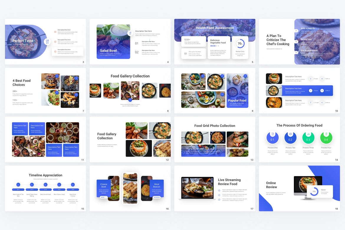 营养食品PPT素材 Nourisment Food PowerPoint Template 幻灯图表 第3张