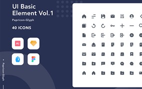 UI基本元素字形图标集