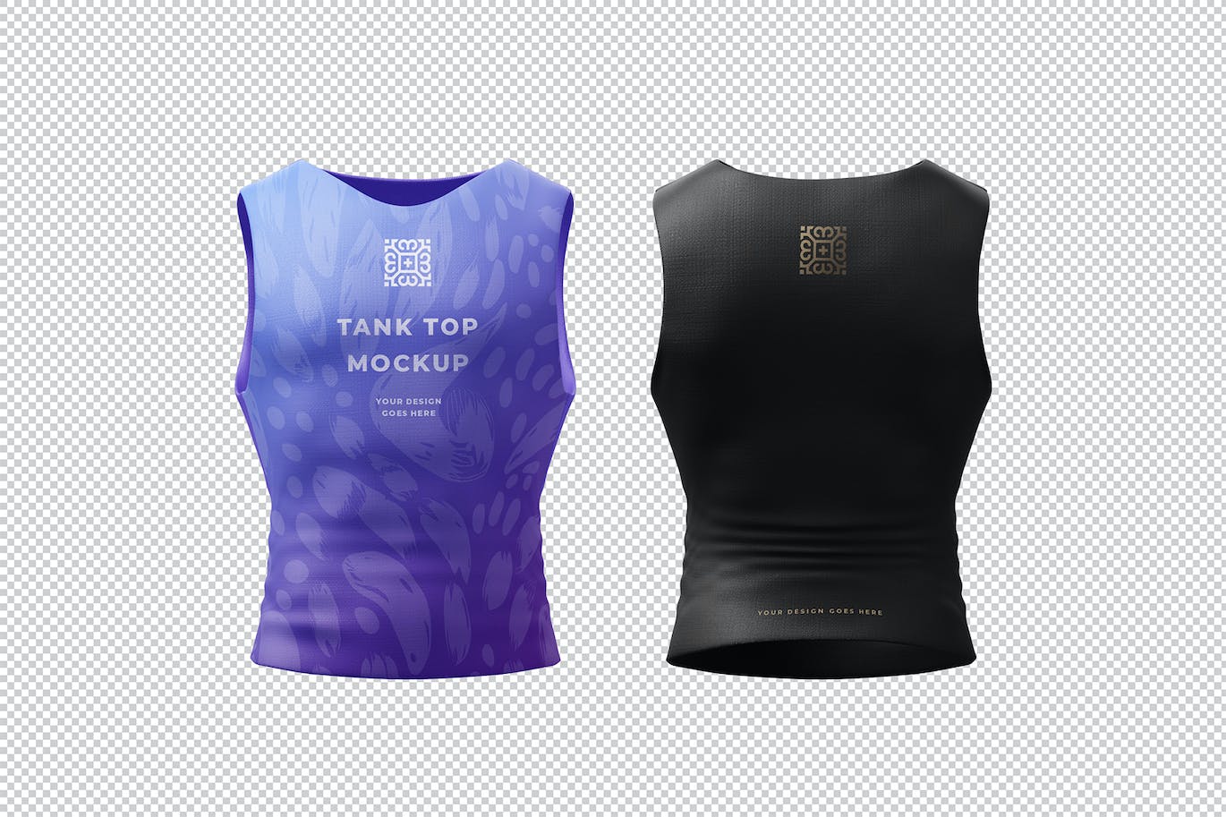 男性背心衬衫设计样机 Tank Top Shirt Mockup 样机素材 第2张