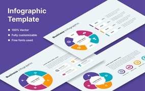 商业百分比数据信息图表矢量素材 Business Infographics