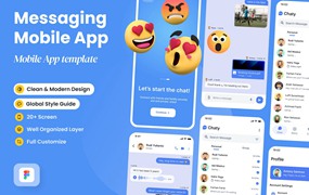 聊天和消息App应用程序UI套件 Chaty – Chatting and Messaging App UI Kit