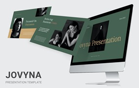 模特作品集PPT设计模板 Jovyna – Business Lookbook Powerpoint Template