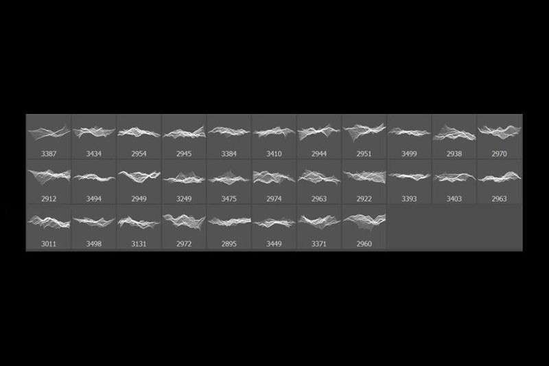 30个科技数字波浪粒子效果PS笔刷 笔刷资源 第4张