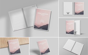 A5螺旋笔记本设计样机 A5 Spiral Notebook Mockup