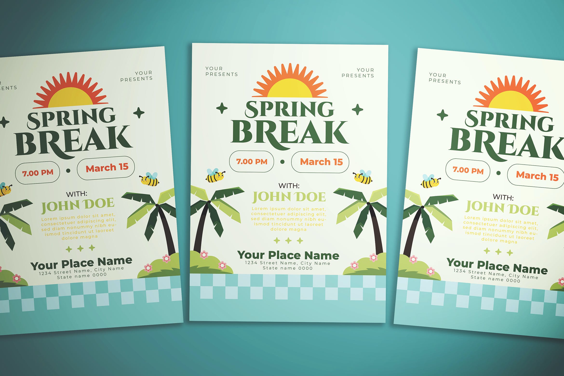 春天假期海报设计模板 Spring Break Flyer 设计素材 第1张