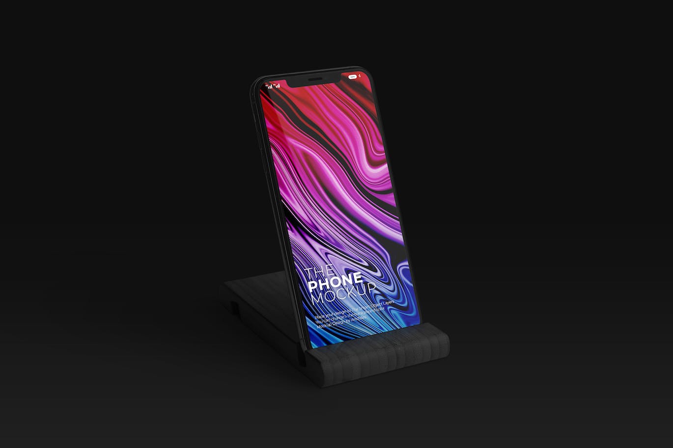 暗黑场景苹果手机屏幕展示样机 Phone Mockup 样机素材 第1张