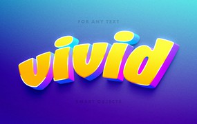 生动的卡通3D文字效果 Vivid Toon 3D Text Effect