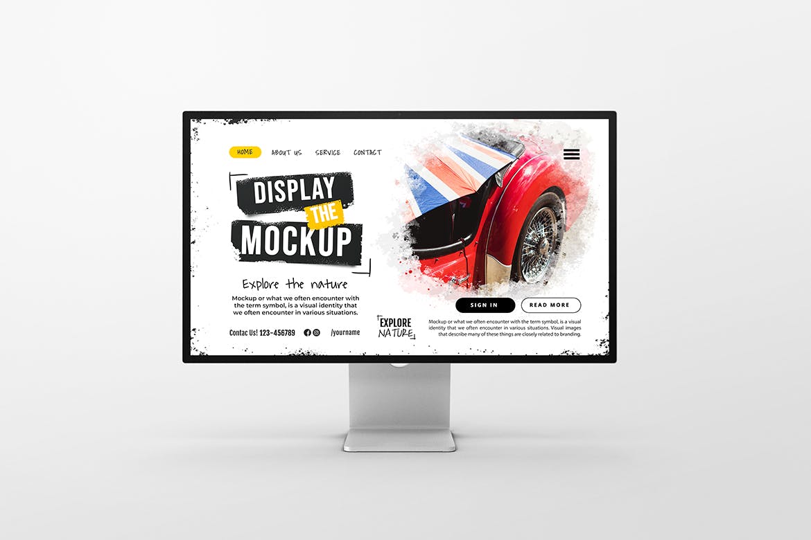 苹果显示器样机模板 Display Monitor Mockup 样机素材 第2张