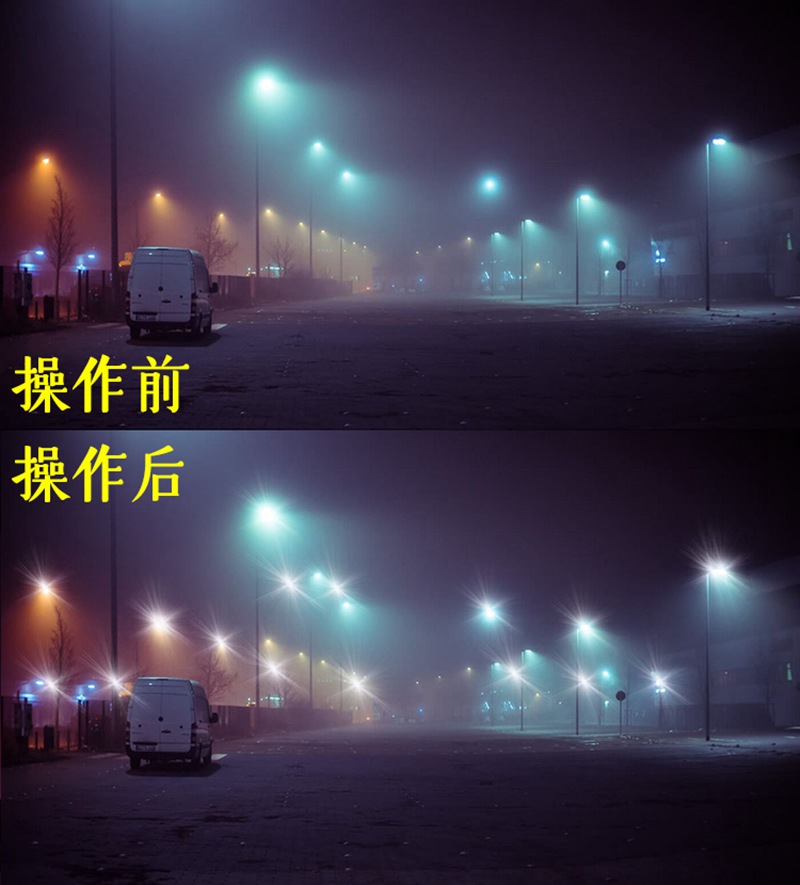 PS插件：PS光效插件BBTools Glow Glare灯光室内外场景夜景光线光晕支持win/mac 插件预设 第3张