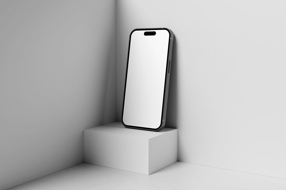 透视图角落iPhone14手机样机 Perspective View iPhone 14 Mockup 样机素材 第2张