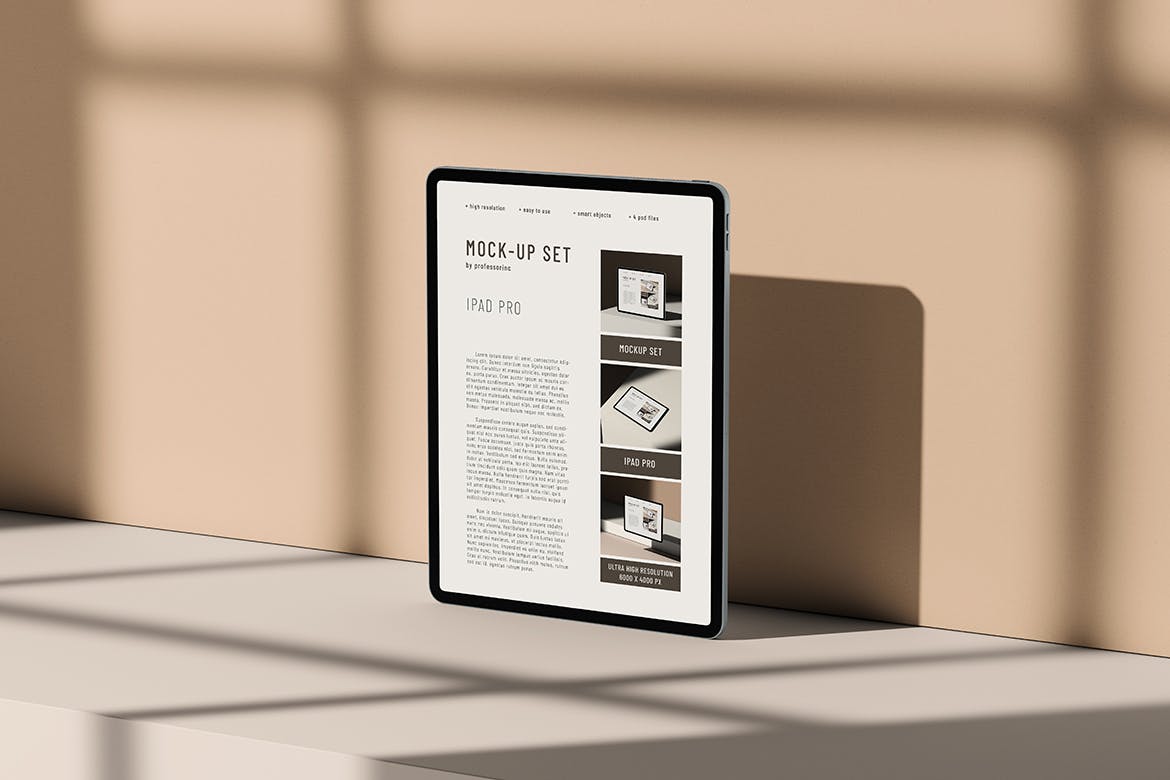 苹果平板电脑iPad Pro样机集 iPad Pro Mockup Set 样机素材 第3张