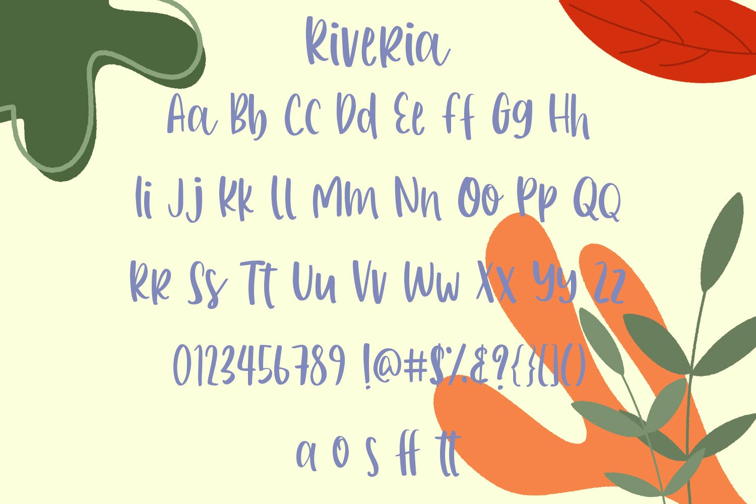 可爱童趣儿童绘本插画手写字体 Riveria Playful Display Font 设计素材 第3张