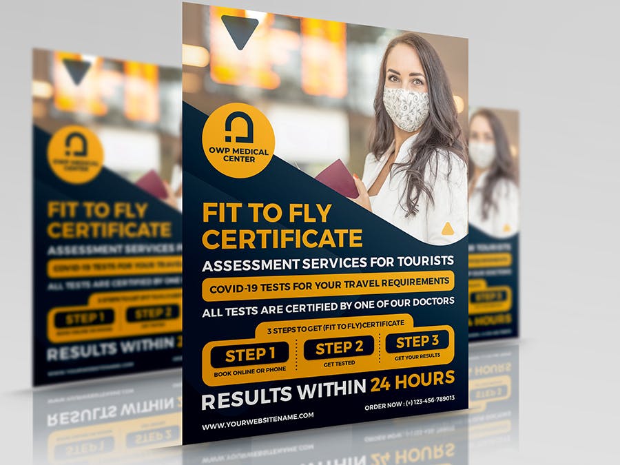 适飞证明证书传单素材 Fit to Fly Certificate Flyer Template 设计素材 第4张