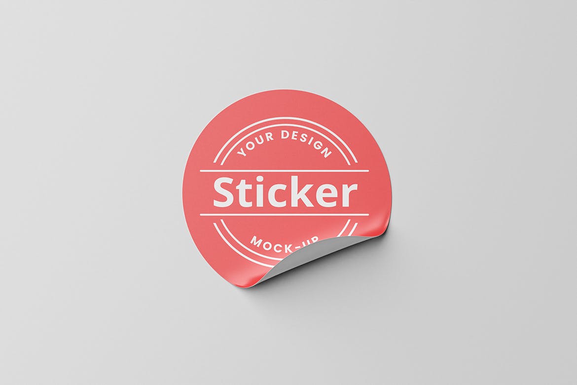 圆形贴纸Logo图案设计样机 Round Stickers Mockup 样机素材 第4张