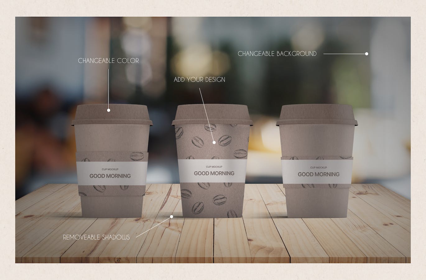 纸杯咖啡杯设计样机 Paper Cup Mockups 样机素材 第3张