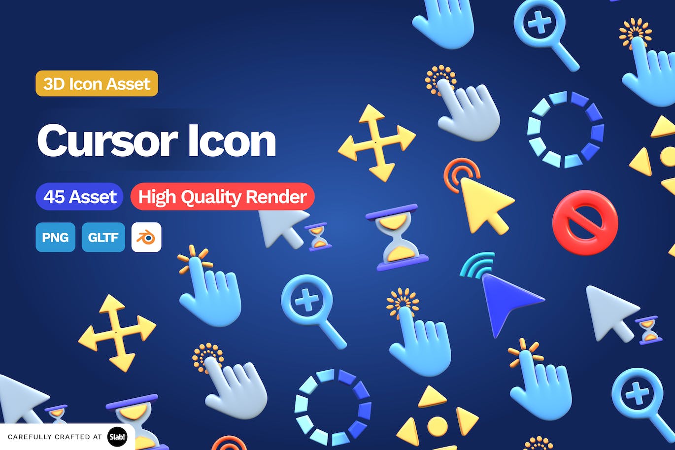 3D鼠标光标图标 3D Cursor Icon 图标素材 第1张