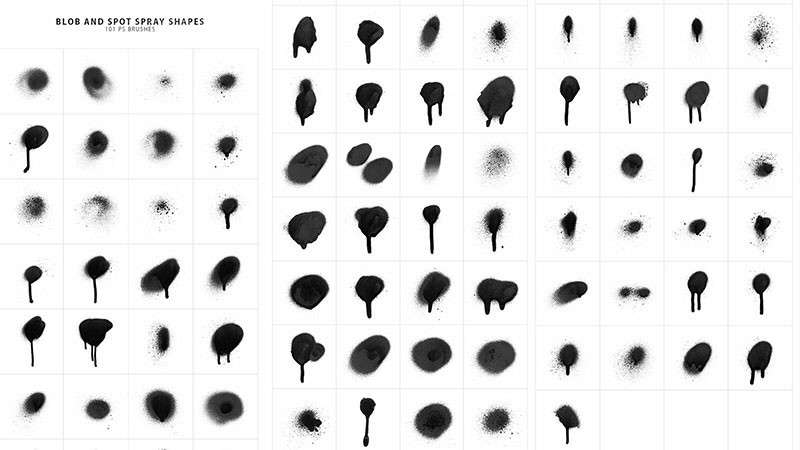 214个喷漆喷雾效果Photoshop笔刷套装 笔刷资源 第2张