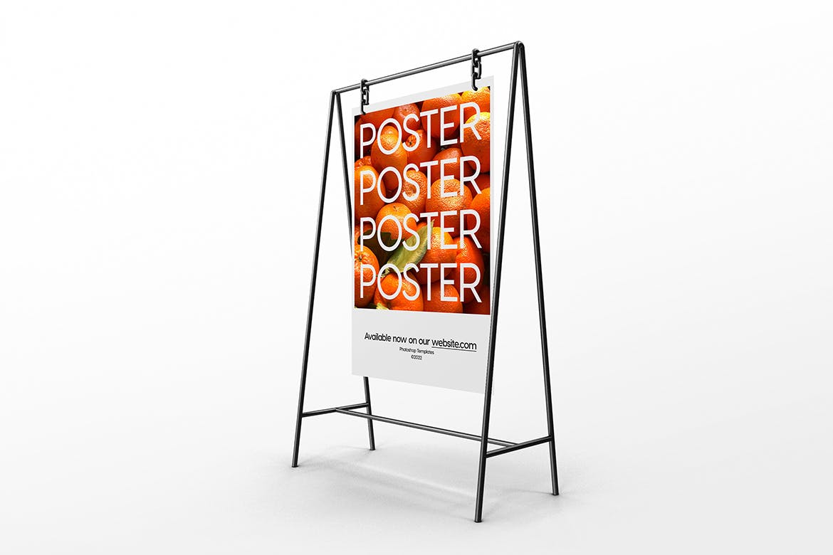 A字架活动海报展示样机 Display Poster Stand Mockup 样机素材 第5张