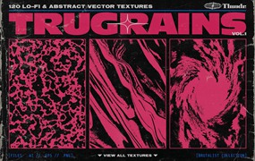 复古反设计垃圾酸性颗粒噪点粗糙肌理纹理矢量素材合辑 TRUGRAINS Brutalist Texture