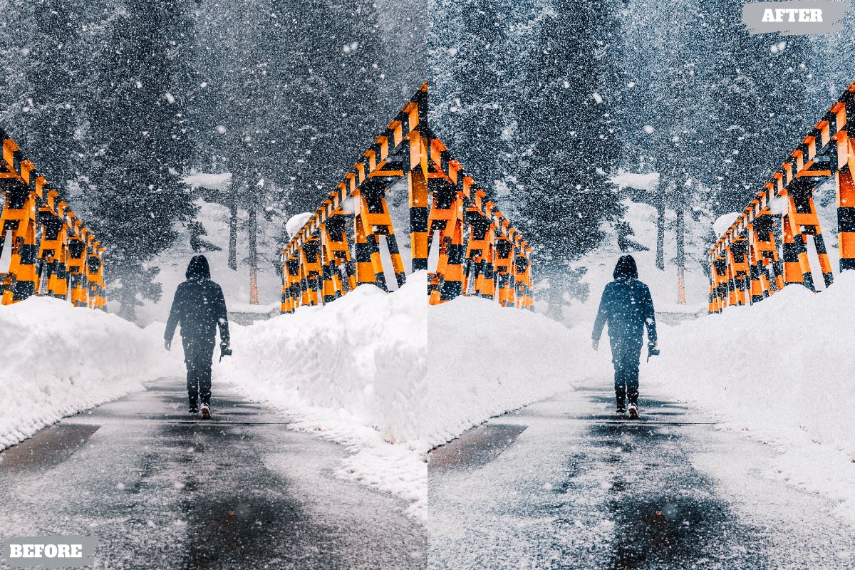 冬季摄影照片调色LR预设 Winter Day Lightroom Presets Dekstop and Mobile 插件预设 第2张