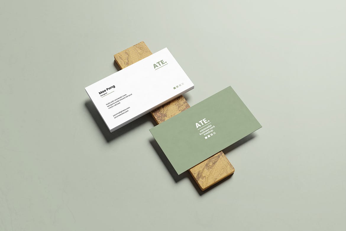 堆叠名片设计样机 Stack Business Card Mockup 样机素材 第4张