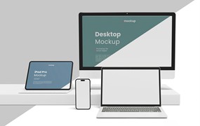 苹果设备响应式屏幕UI样机 Multi Devices Mockup