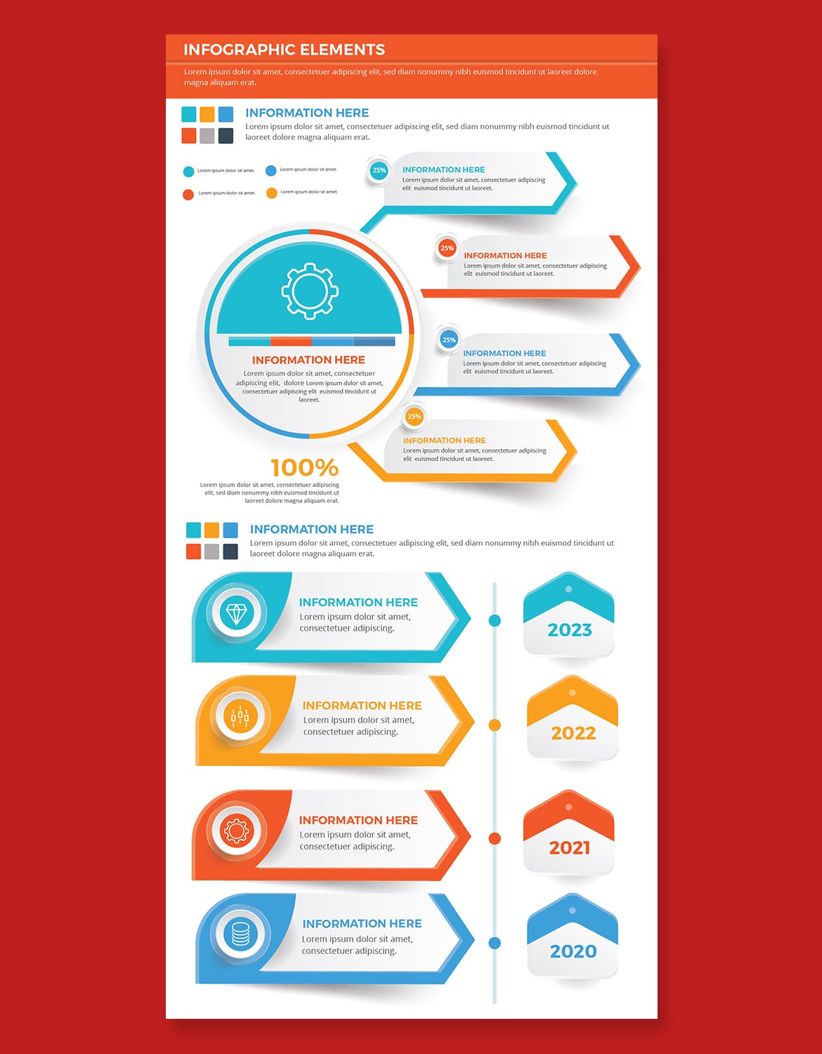 流程步骤图表元素设计素材 Infographic Elements 幻灯图表 第5张