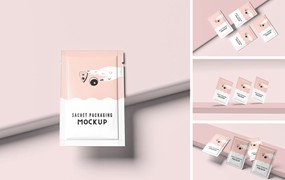 小袋白糖袋包装设计样机 Sachet Packaging Mockup