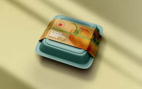 塑料外卖容器包装设计样机 Plastic Food Container Mockup