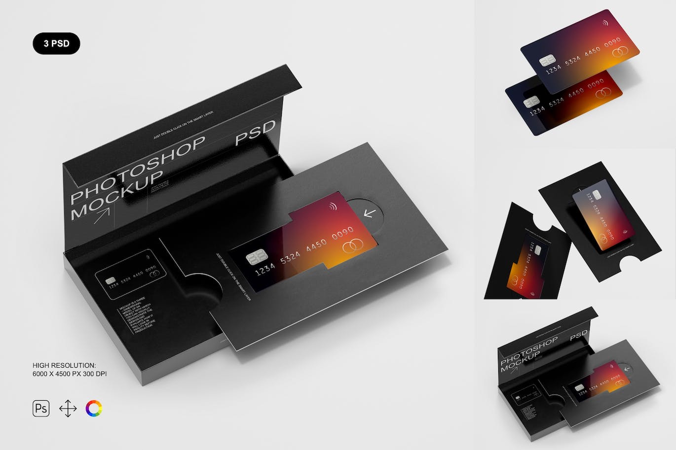 储蓄卡/信用卡设计样机集 Credit Card Mockup Set 样机素材 第1张