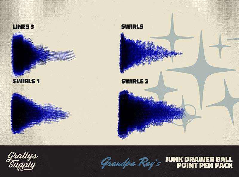 逼真的圆珠笔效果Procreate笔刷 笔刷资源 第5张