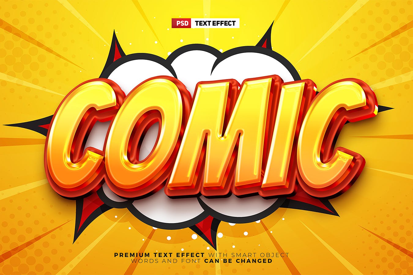 漫画英雄3D文字效果 Comic Hero 3D Text Effect 插件预设 第1张