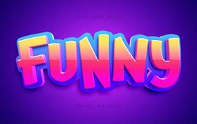 有趣的卡通3D文本效果 Funny Toon 3D Text Effect