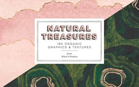 大自然的馈赠动物植物金色纹理图案素材合辑 Natural Treasure Organic Backgrounds