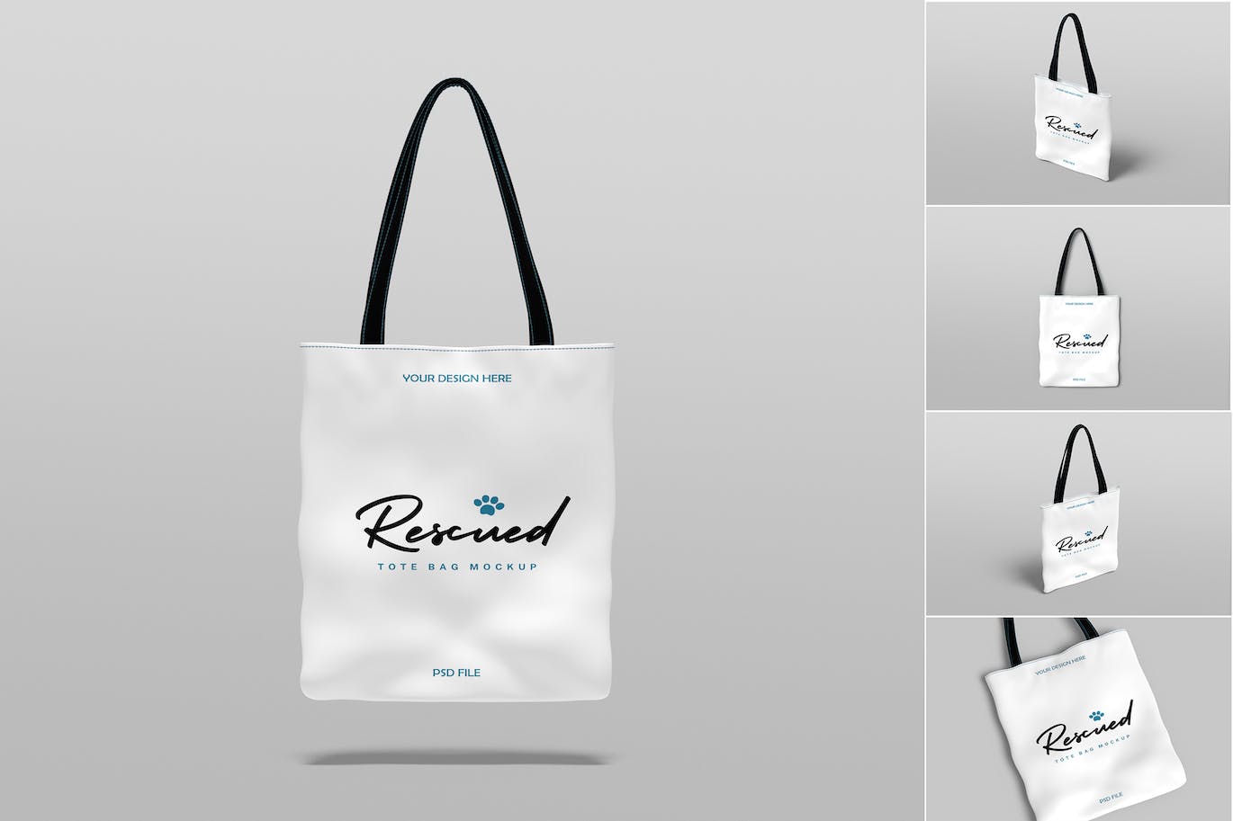 环保手提袋品牌设计样机 Tote Bag Mockup 样机素材 第1张