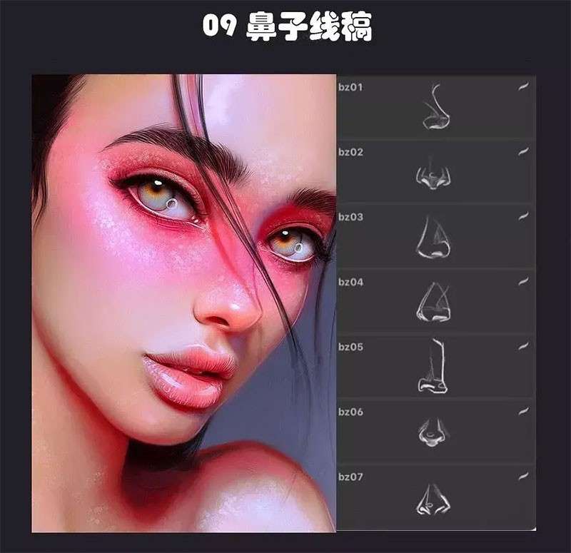 13套人像辅助线Procreate笔刷 笔刷资源 第6张