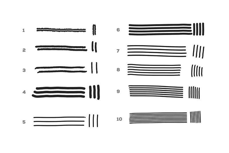 10支Procreate多线条效果笔刷 笔刷资源 第3张