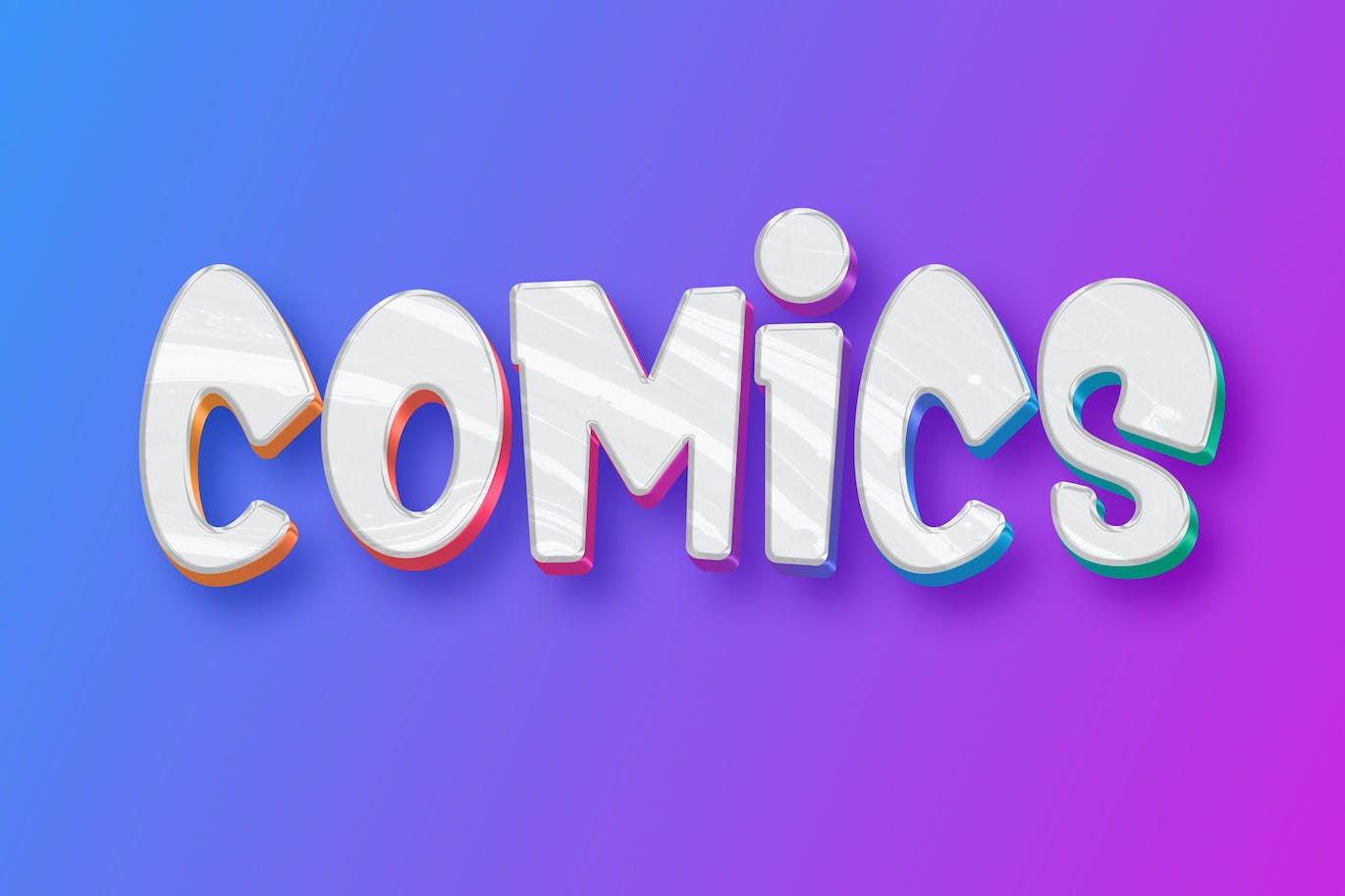 漫画3D立体文字效果模板 Comic 3D Text Effect 插件预设 第1张