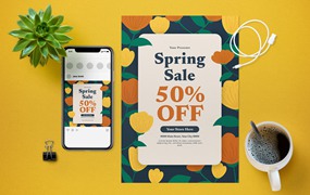 春季半价大促传单模板下载 Spring Sale Flyer