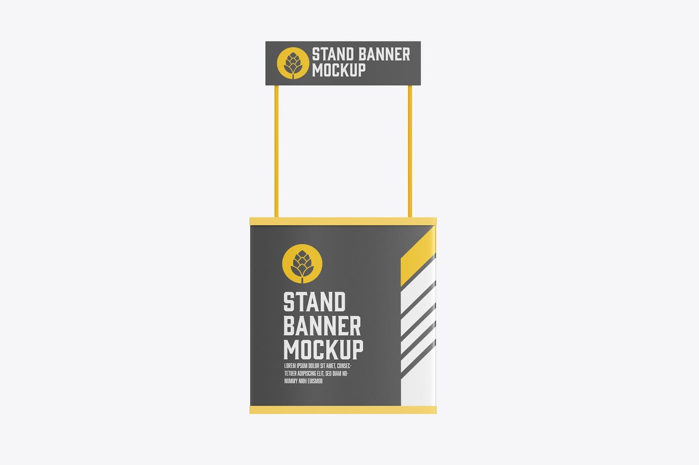 小吃摊位广告Banner样机模板 Promo Stand Banner Mockup 样机素材 第1张