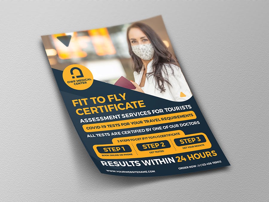 适飞证明证书传单素材 Fit to Fly Certificate Flyer Template 设计素材 第3张