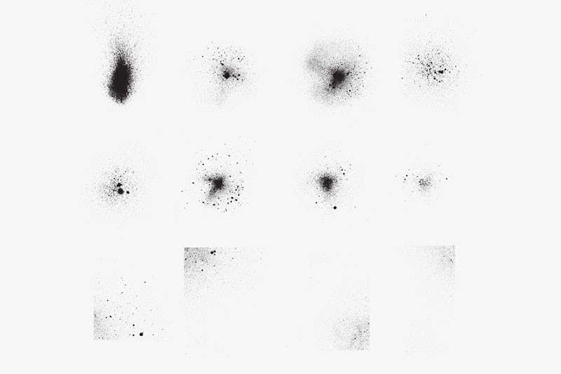 36个泼墨喷漆纹理效果AI笔刷 笔刷资源 第3张