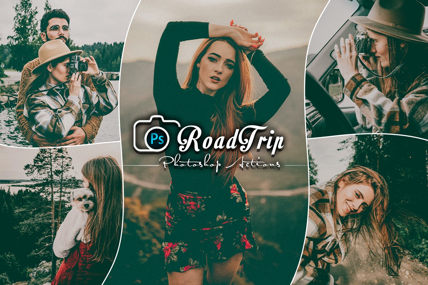 自驾旅行摄影照片处理PS动作 Road Trip Photoshop Actions 插件预设 第1张