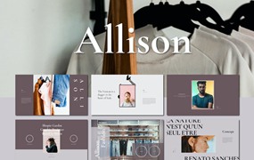 Lookbook杂志布局精美PowerPoint演示文稿模板 Allison Lookbook Powerpoint Template