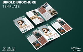 春季系列双折宣传册设计模板 Spring Collection – Bifold Brochure Template