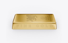 彩色金条品牌设计样机 Colorful Gold Bar Mockup